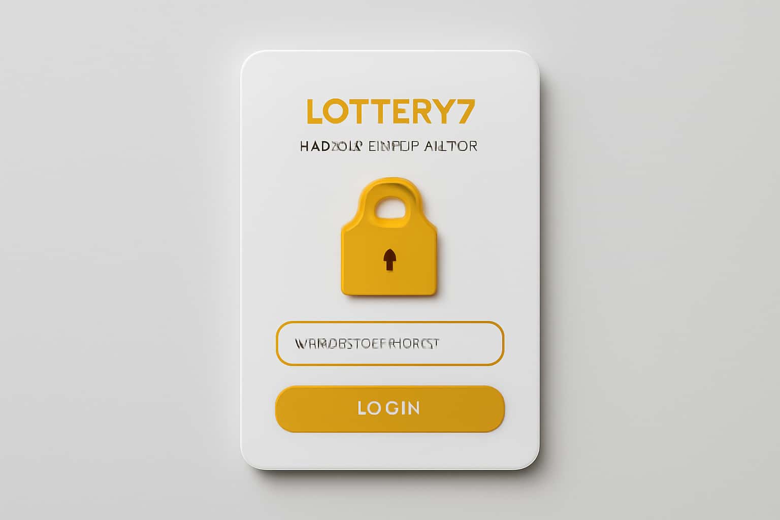 Lottery 7 User Authentication Interface