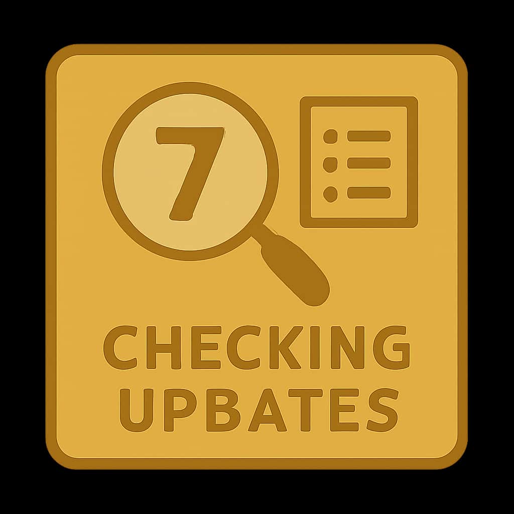 Icon representing the guide for Lottery 7 updates.