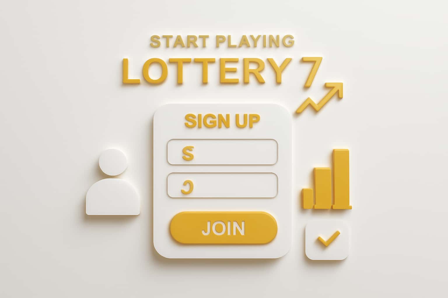 Start Playing Lottery 7 - Sign Up Interface
