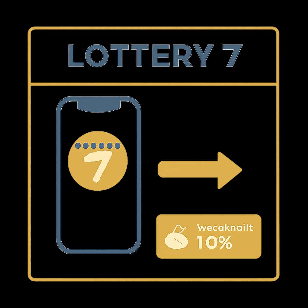 Diagram illustrating the download process for Lottery 7 on iOS.