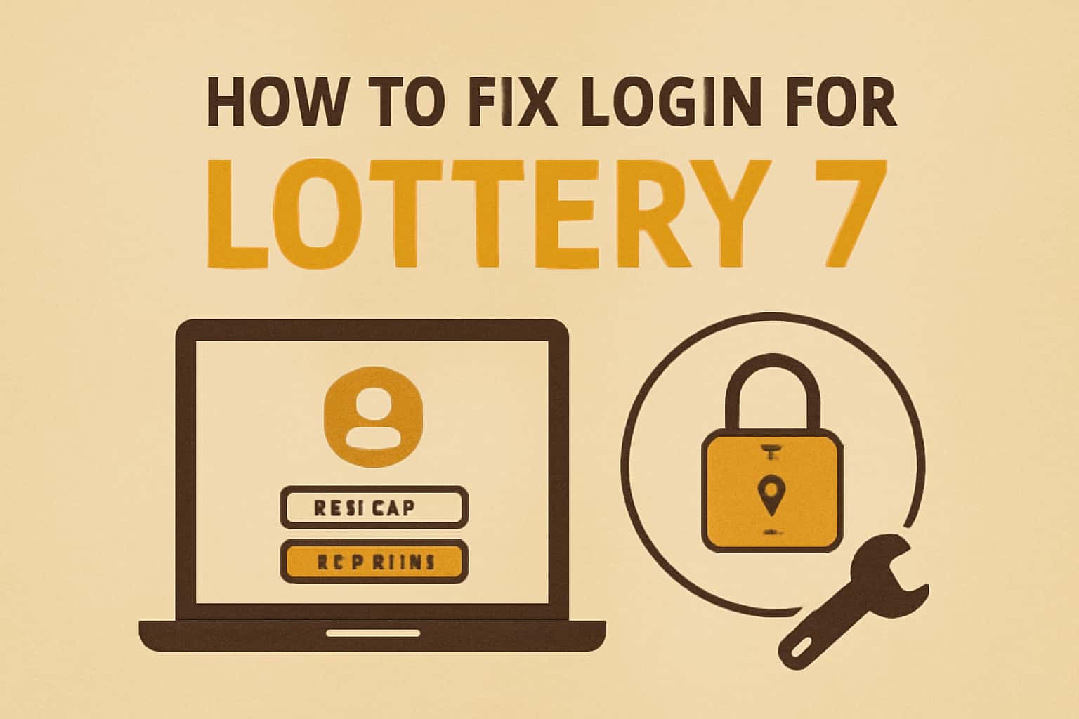 An informational scene depicting the login process for Lottery 7.