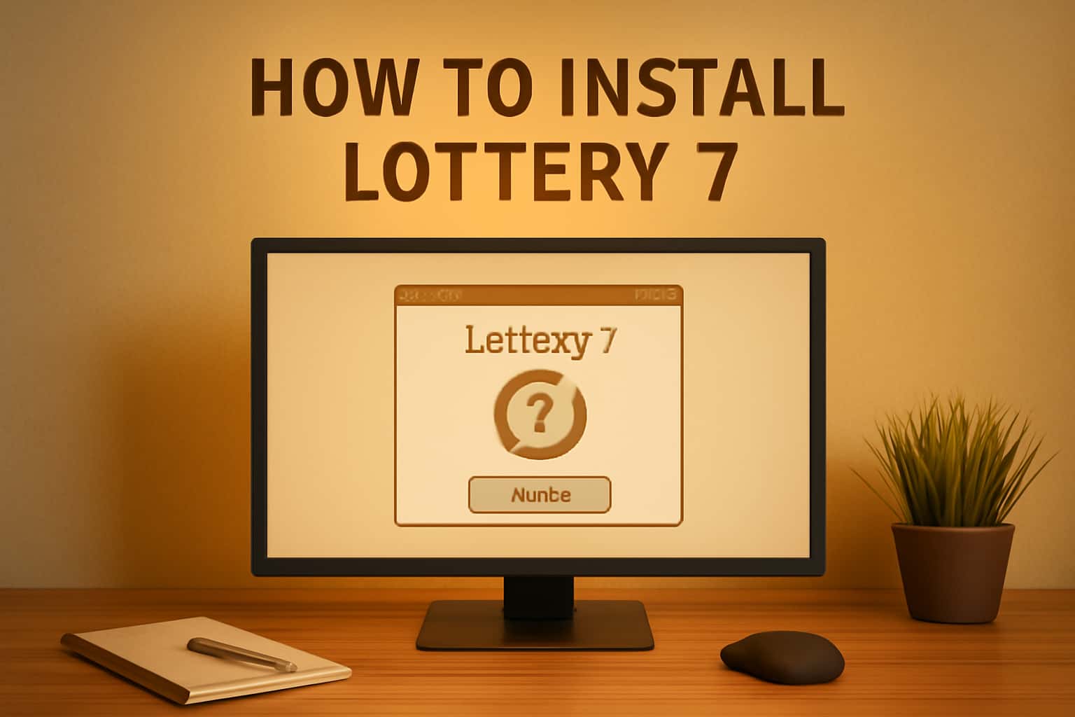 Informational scene depicting the installation process of Lottery 7.
