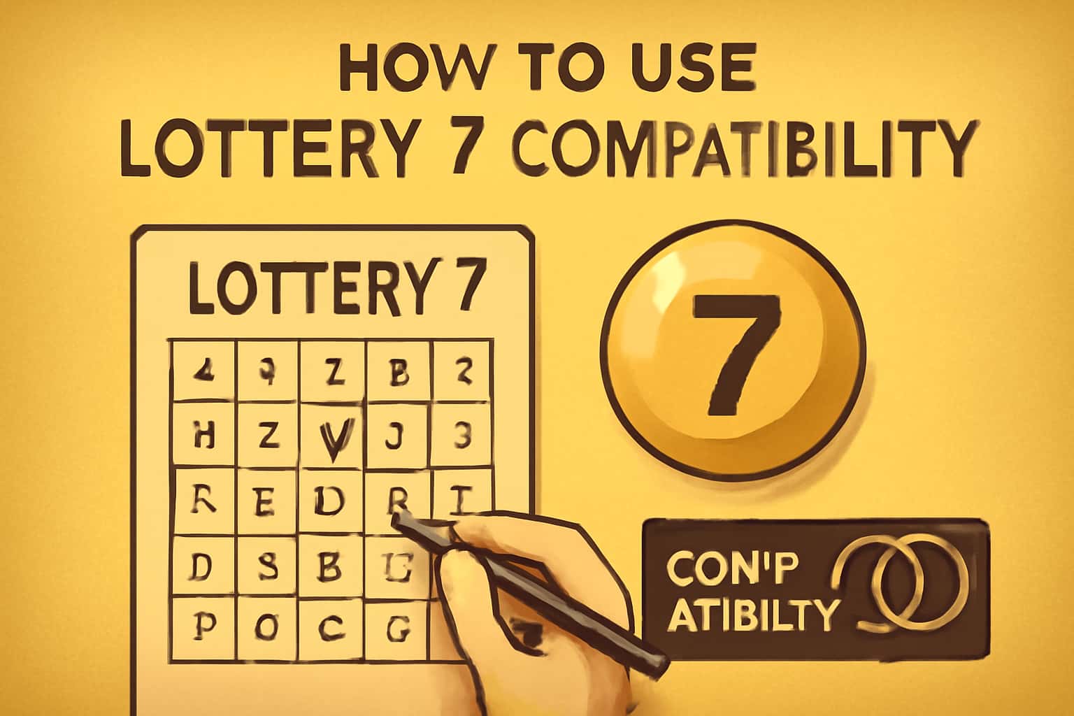 Informational scene about Lottery 7 Compatibility with emphasis on device usage.