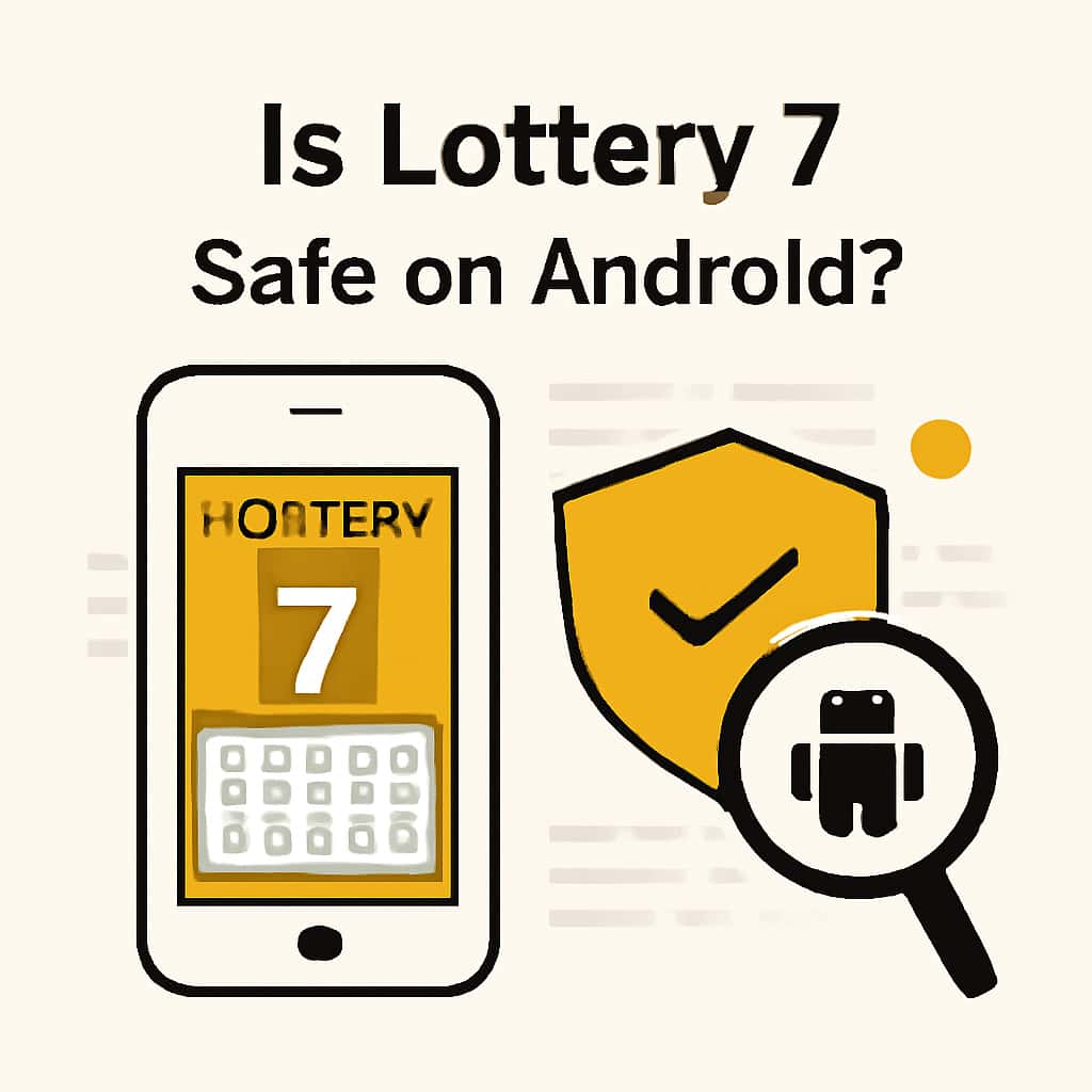 Diagram illustrating safety measures for Lottery 7 app on Android.