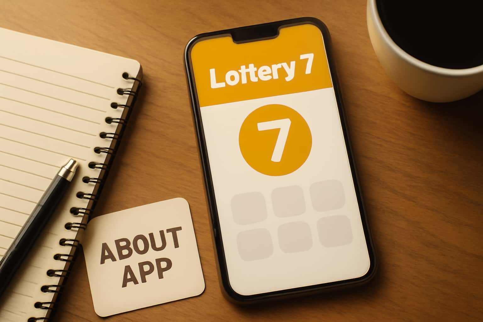 Informational graphic about the Lottery 7 app.