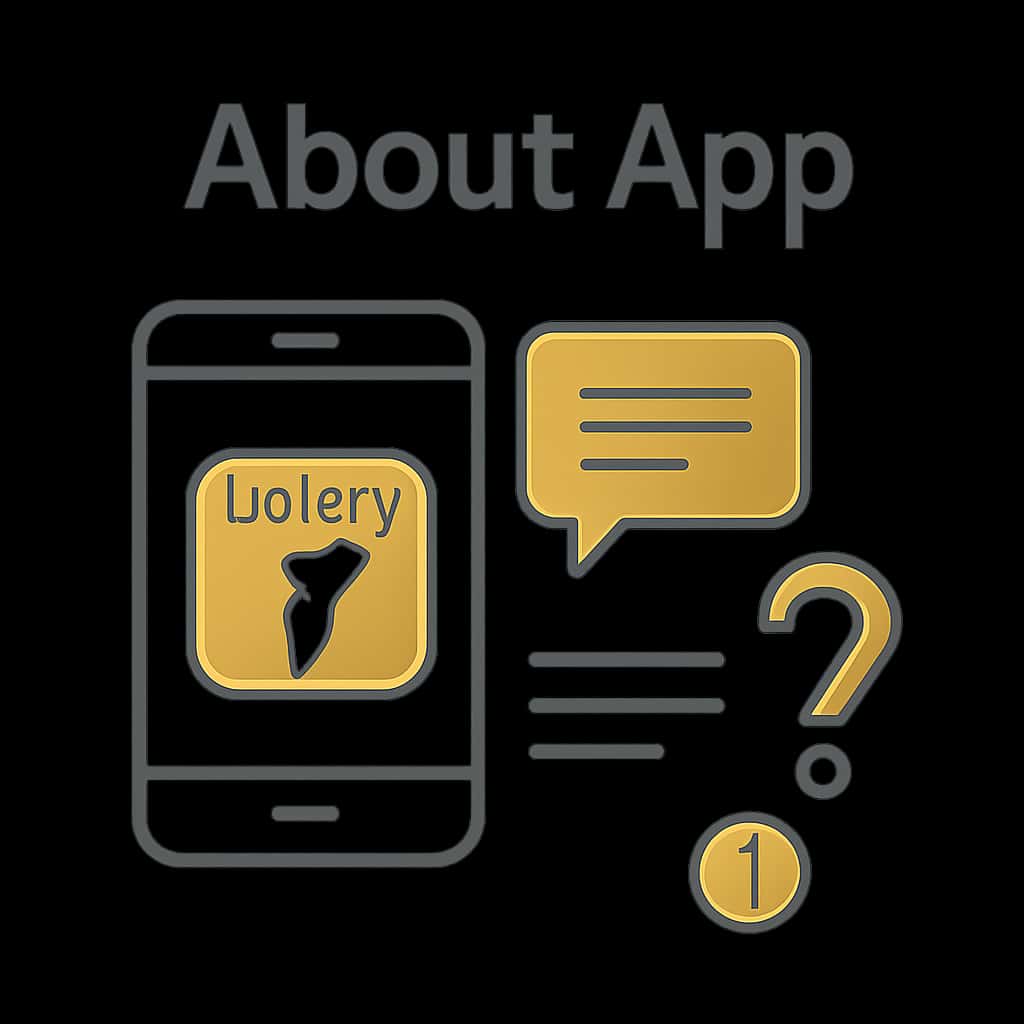 Diagram explaining installation steps for the Lottery 7 app.