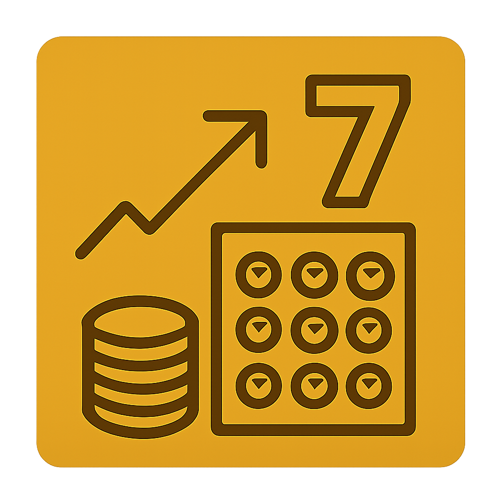 Icon symbolizing the installation of Lottery 7 on Android.