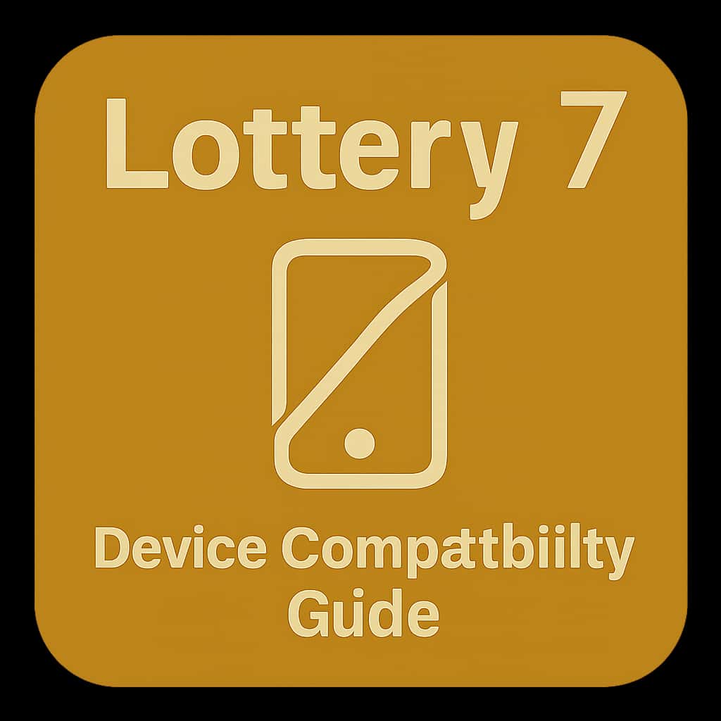 A professional badge design for Lottery 7 Device Compatibility Guide.