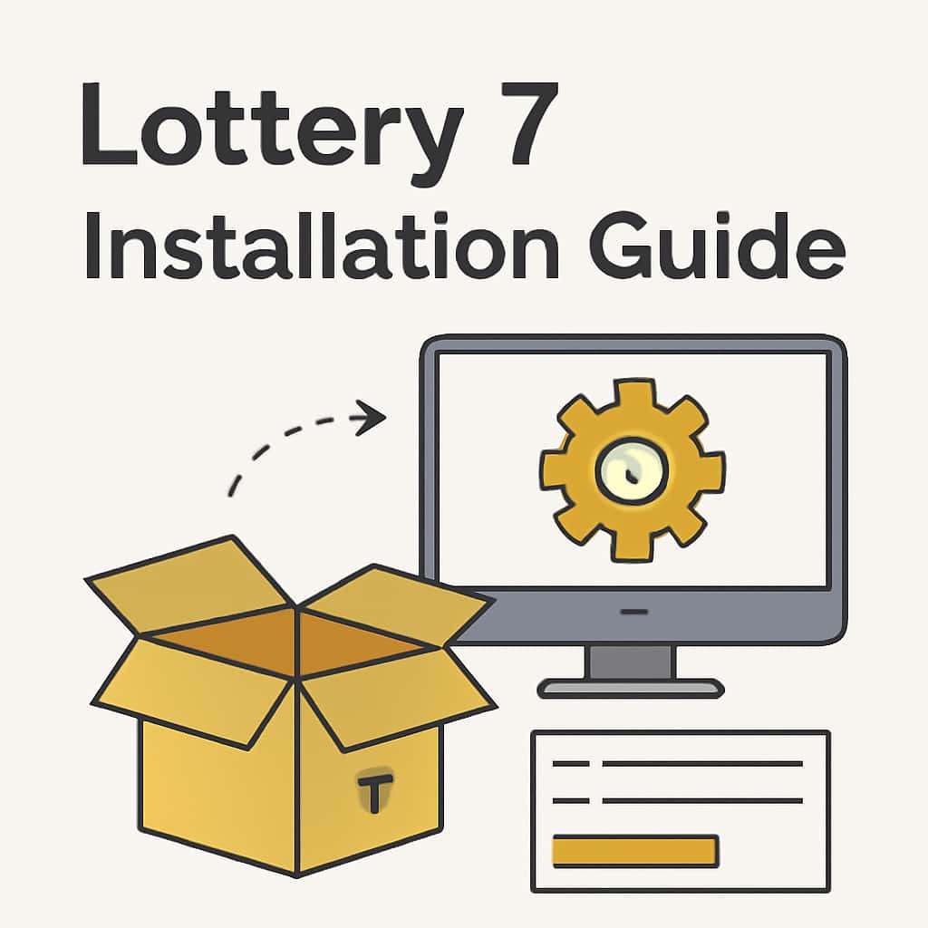 Illustration of steps for installing Lottery 7.
