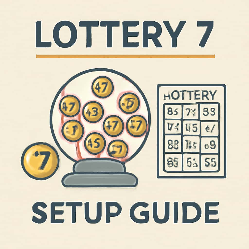 Illustration depicting steps for Lottery 7 Setup Guide