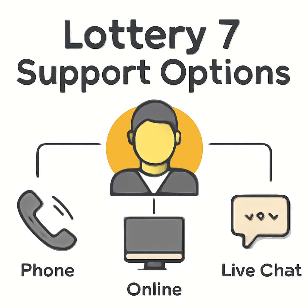 Illustration explaining Lottery 7 Support Options.