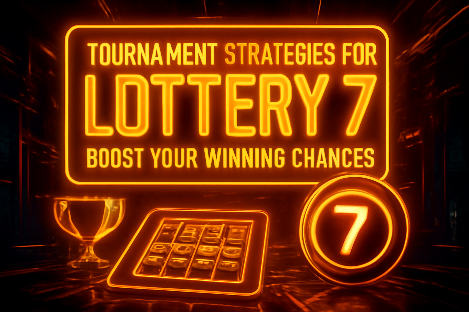 An informational scene showcasing updates for Lottery 7 app.