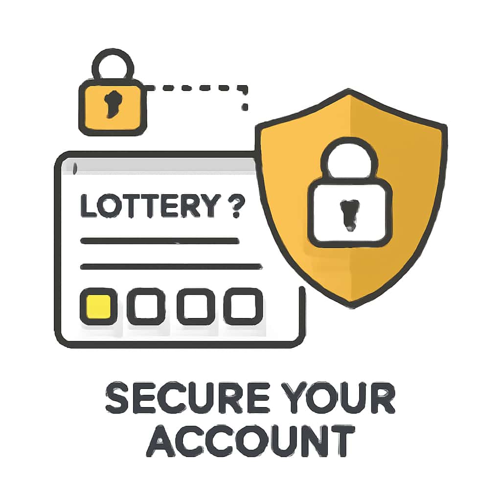 An educational diagram illustrating the security measures for Lottery 7 accounts.