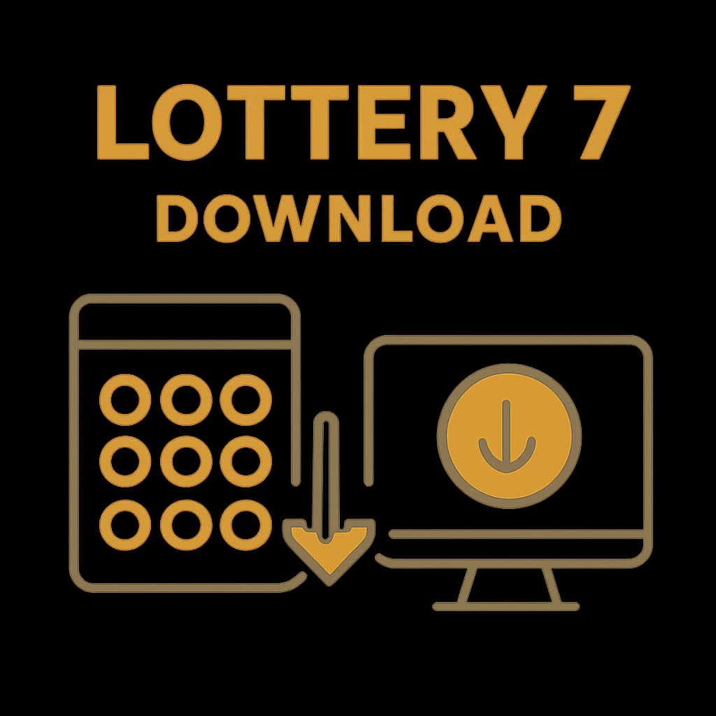 Diagram illustrating the steps for downloading Lottery 7.