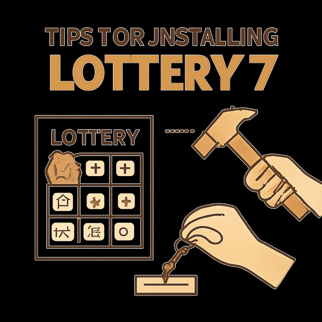 Diagram explaining installation steps for Lottery 7.