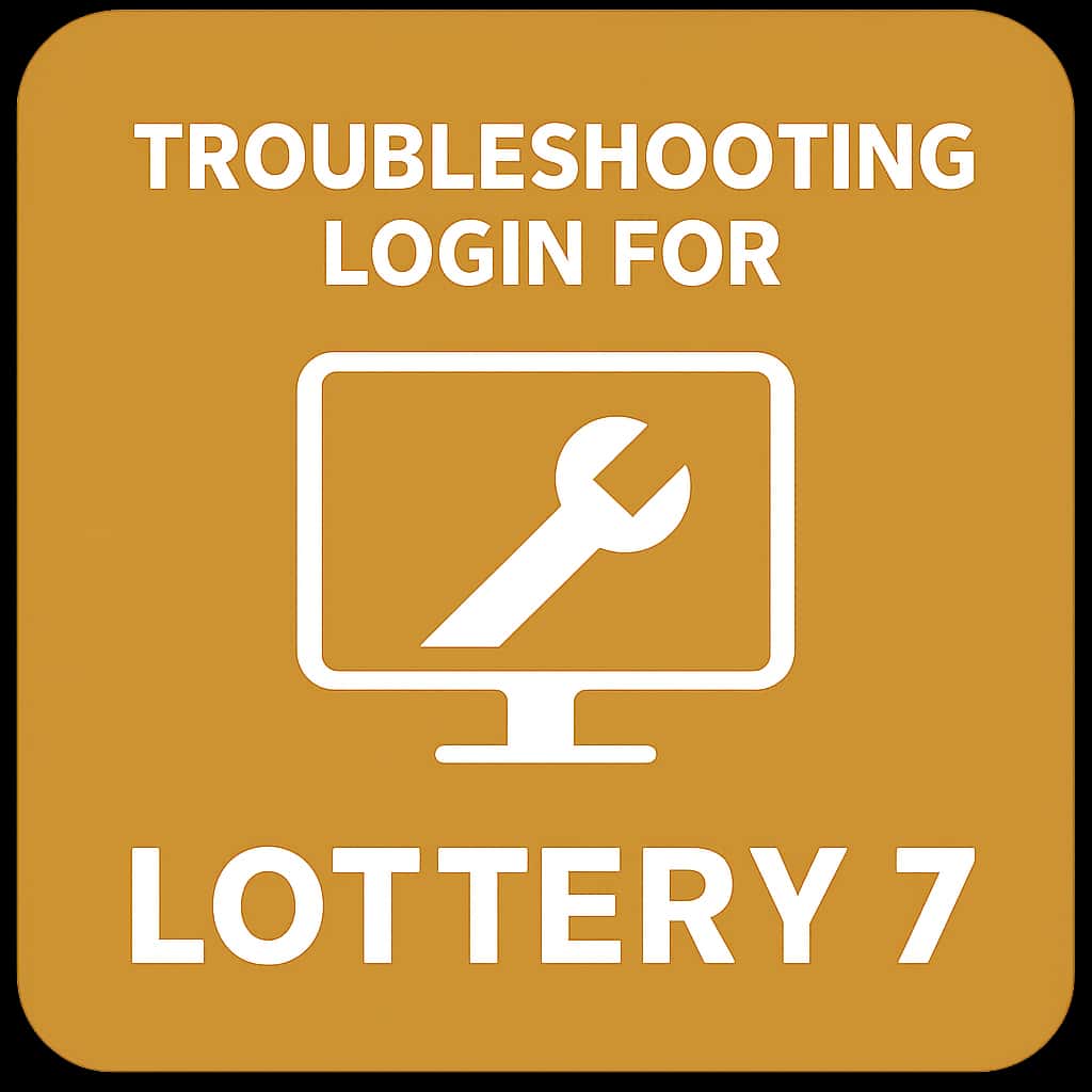 Icon depicting troubleshooting assistance for Lottery 7 login issues.