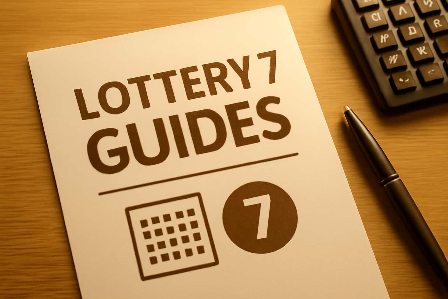 Visual representation of Lottery 7 Guides in a tech-themed layout.