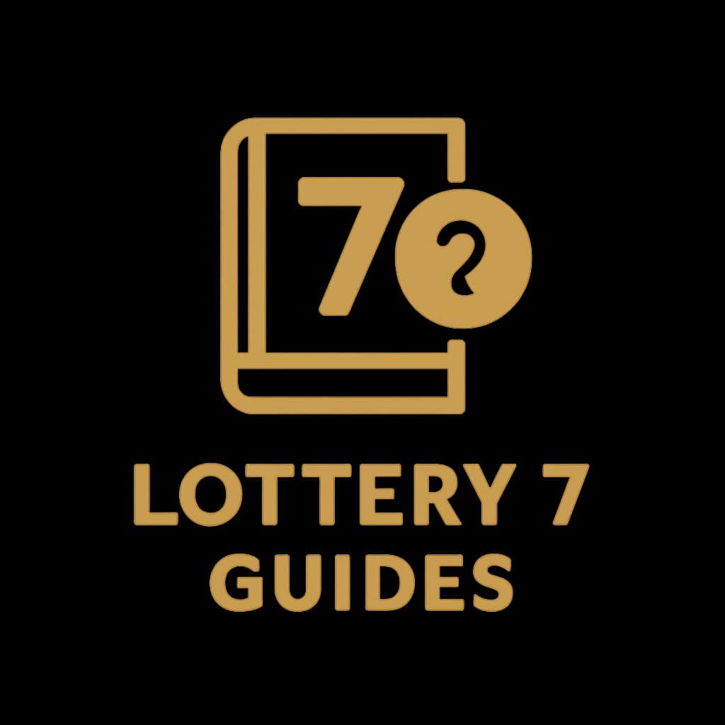 Icon representing Lottery 7 Guides, featuring clean typography.
